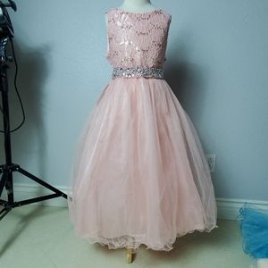 New Tea Length Girl Formal Dress
